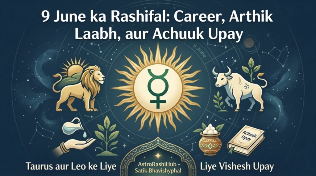 9 June ke Rashifal Feature Image for AstroRashiHub