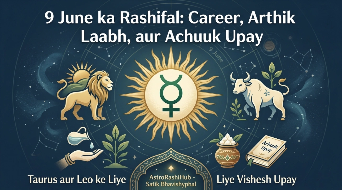 9 June ke rashifal: जानिए अपनी राशि का सटीक भविष्यफल और अचूक उपाय