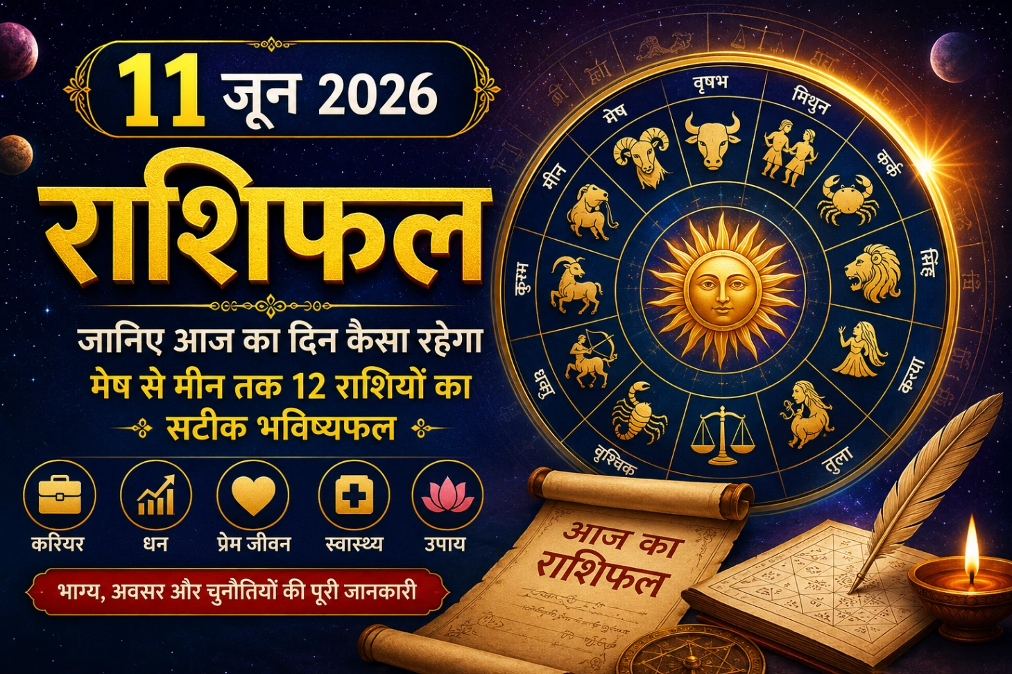 🌟 11 जून 2026 राशिफल: किस राशि को मिलेगा बड़ा लाभ?