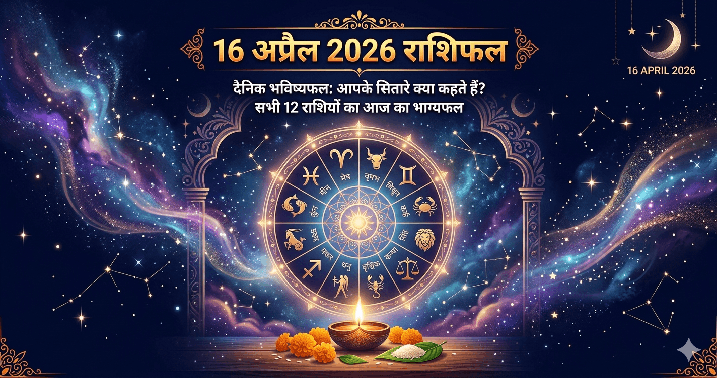 16 अप्रैल 2026 राशिफल: जानें सभी 12 राशियों का आज का भविष्यफल