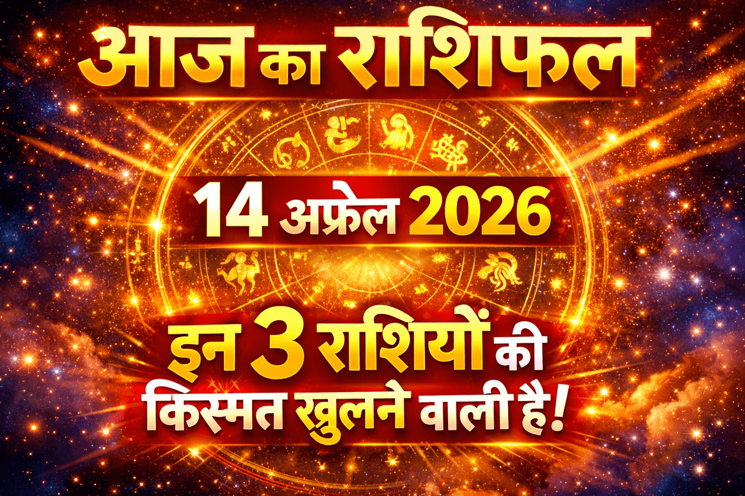 14 अप्रैल 2026 राशिफल – आज का सटीक भविष्यफल और 3 राशियों की किस्मत खुलने वाली है