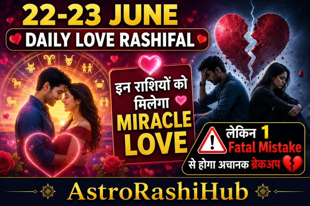 22-23 June Daily Love Rashifal आज का लव राशिफल Miracle Romance और Shocking सच्चाई एस्ट्रोराशिहब