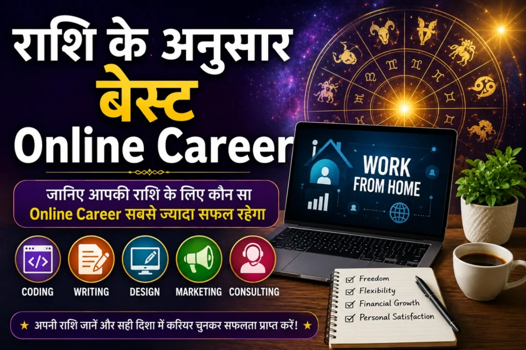 राशि के अनुसार बेस्ट Online Career Guide 2026 Featured Image