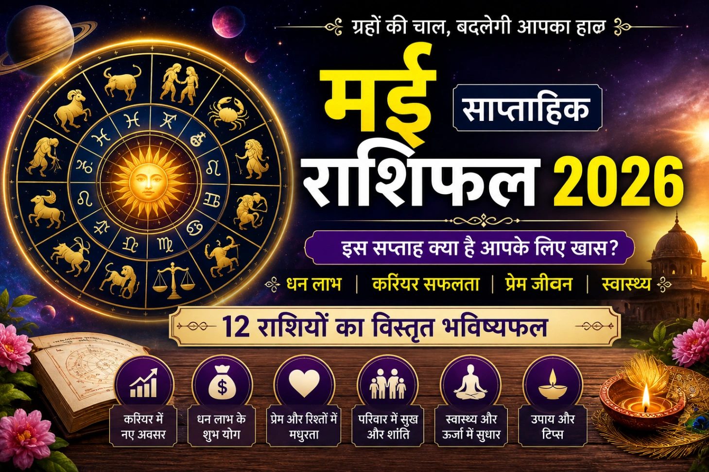 मई साप्ताहिक राशिफल 2026: इस सप्ताह बदल सकती है इन राशियों की जिंदगी