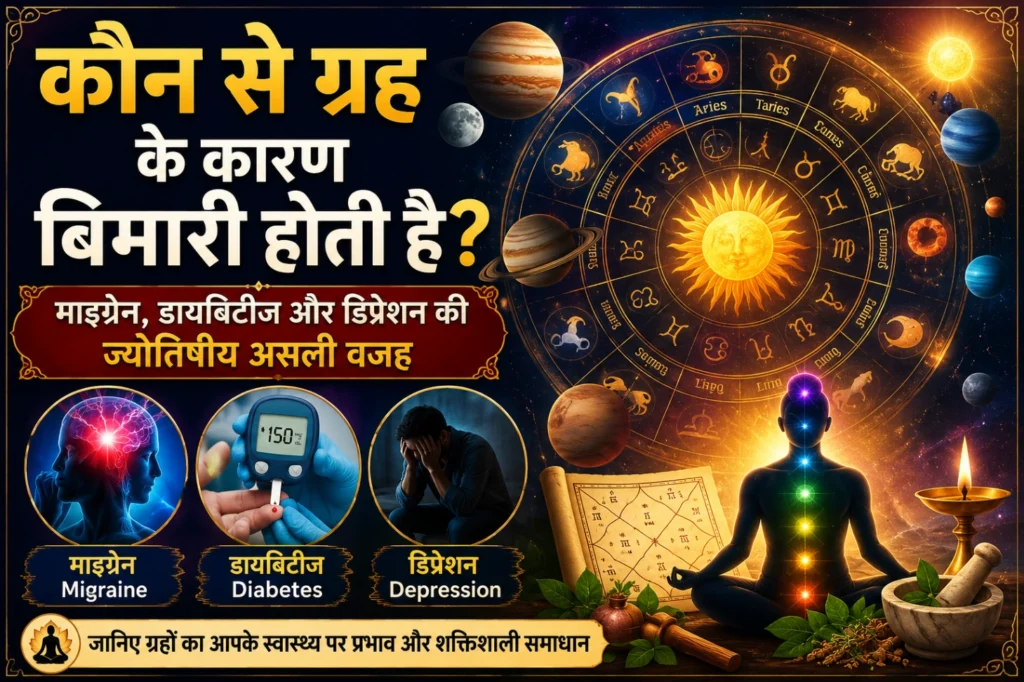 Kaun se grah ke kaaran bimari hoti hai human body astrology chart representing warning signs