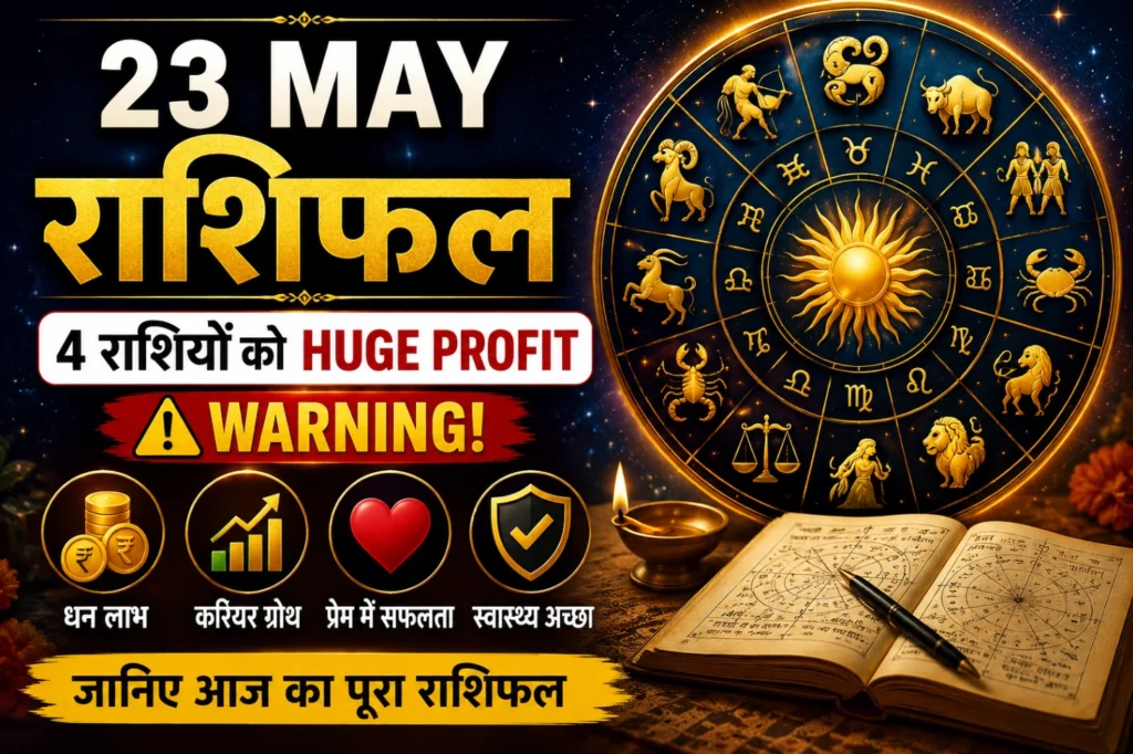 23 May Rashifal 2026 featured image with Huge Profit Warning astrology theme
