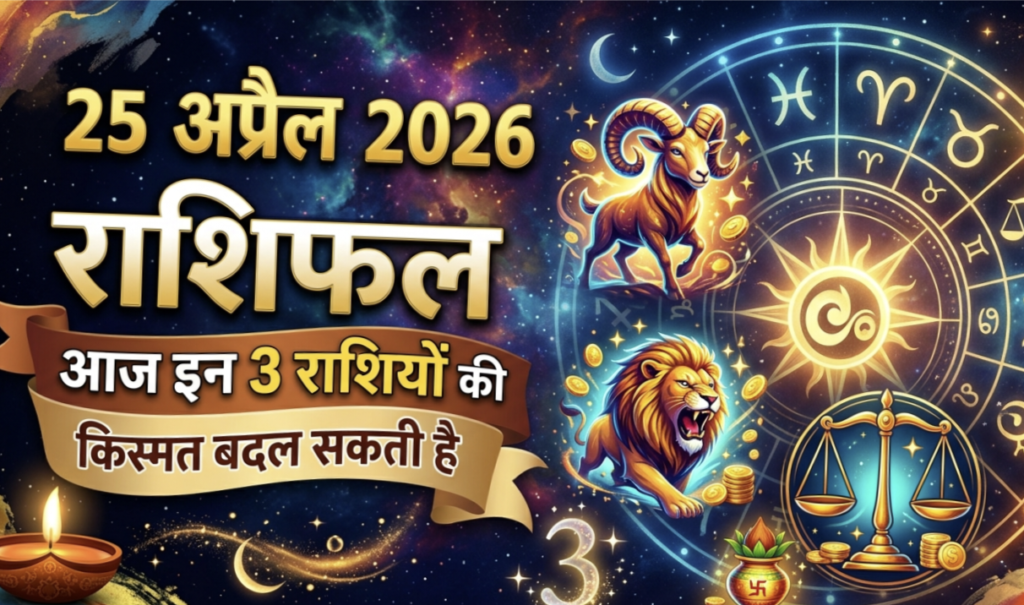 25 अप्रैल 2026 राशिफल: आज इन 3 राशियों की किस्मत बदल सकती है