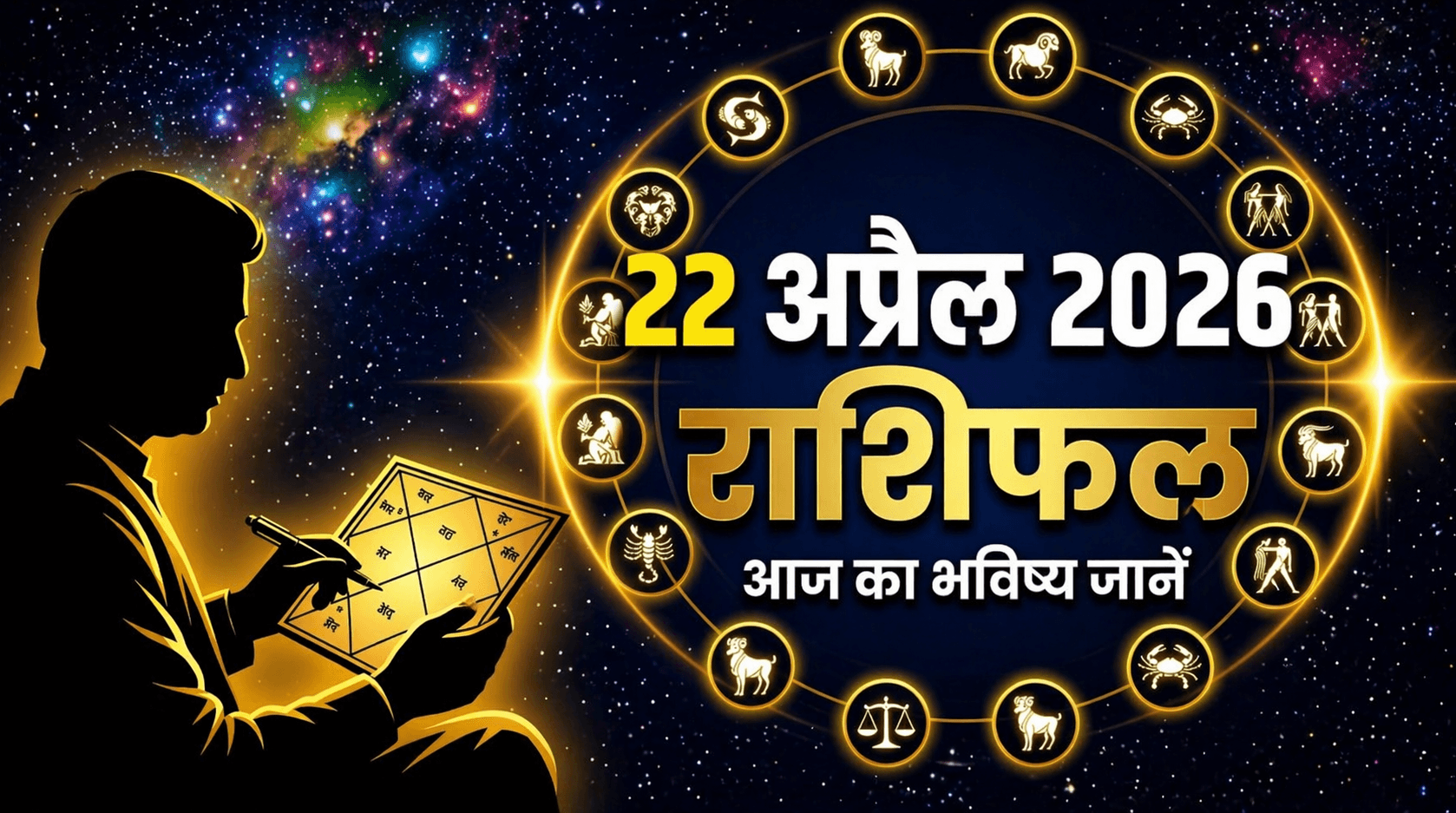 22 अप्रैल 2026 राशिफल: जानें आज का भविष्य, धन, प्रेम और करियर