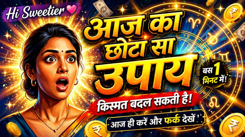 आज का छोटा सा उपाय किस्मत बदल सकता है astrology thumbnail shocked woman zodiac wheel