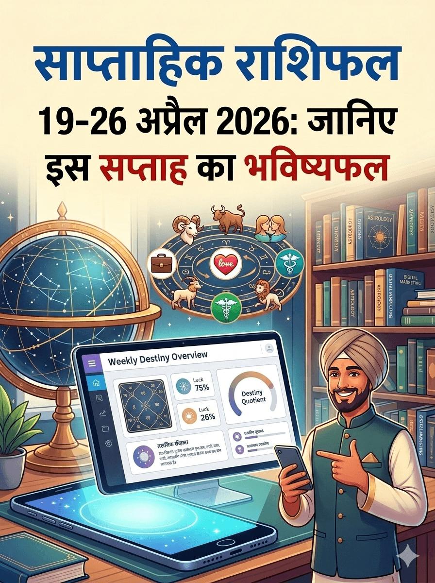साप्ताहिक राशिफल 19-26 अप्रैल 2026: जानें इस हफ्ते कैसा रहेगा आपका भाग्य?