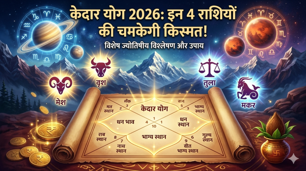 कुंडली में केदार योग के लाभ और भाग्यशाली राशियाँ - ज्योतिषीय विश्लेषण