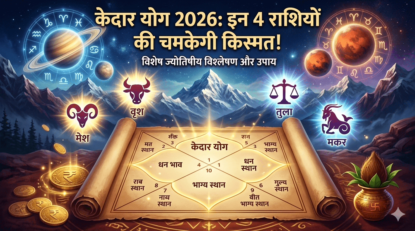 कुंडली में केदार योग के लाभ और भाग्यशाली राशियाँ - ज्योतिषीय विश्लेषण