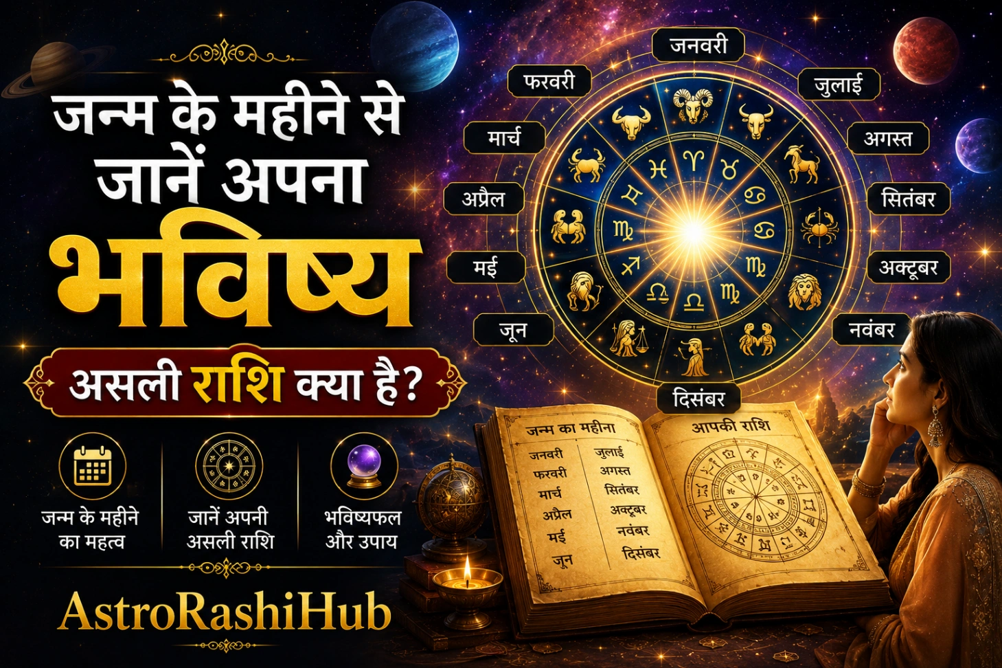 जन्म के महीने से जानें अपना भविष्य: असली राशि क्या है? | AstroRashiHub